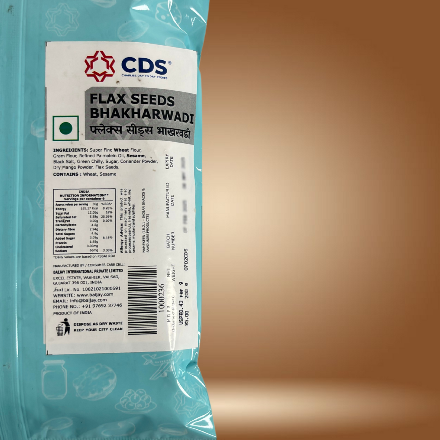 CDS Flax Seeds Bhakharwadi