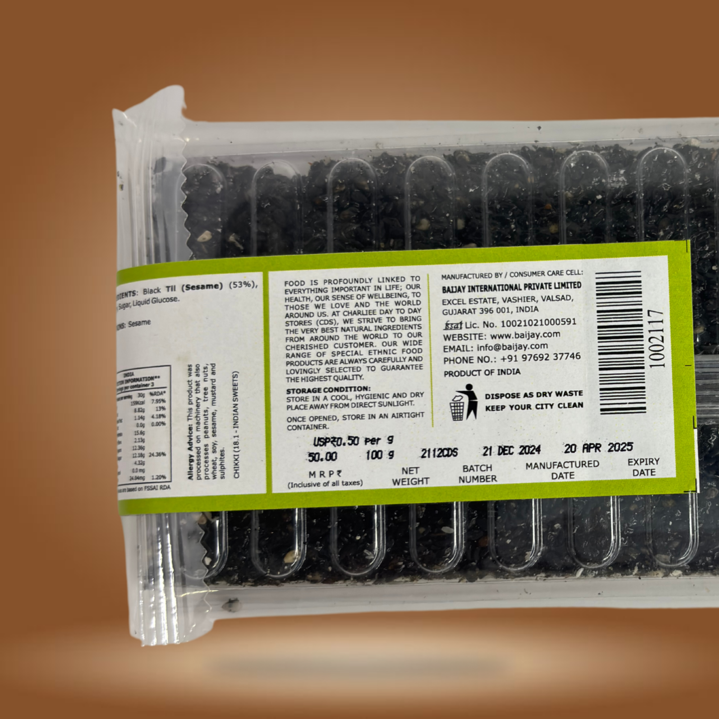 CDS Black Til Chikki