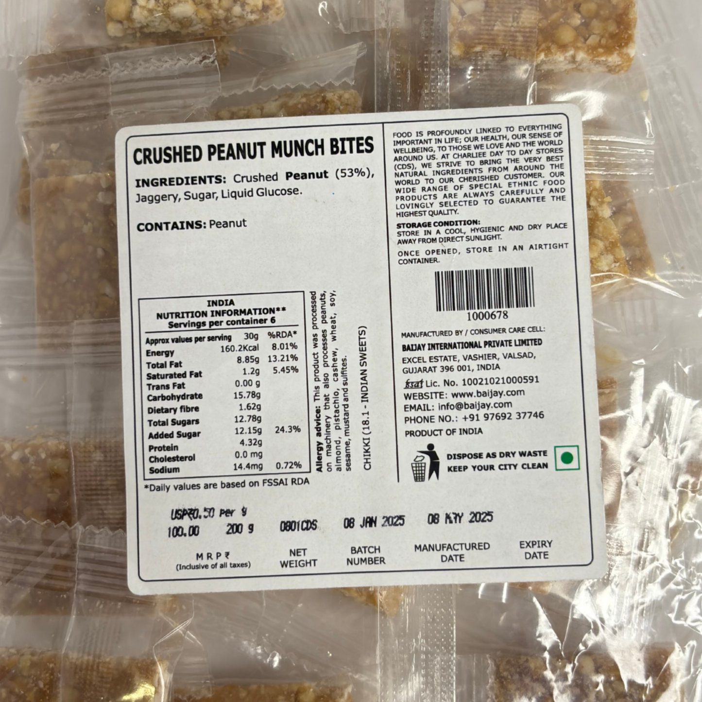 CDS Crushed Peanut Munch Bites