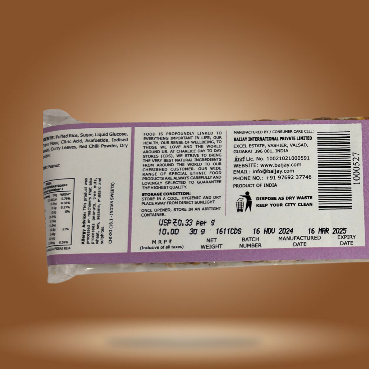 CDS Bombay Bhel Chikki