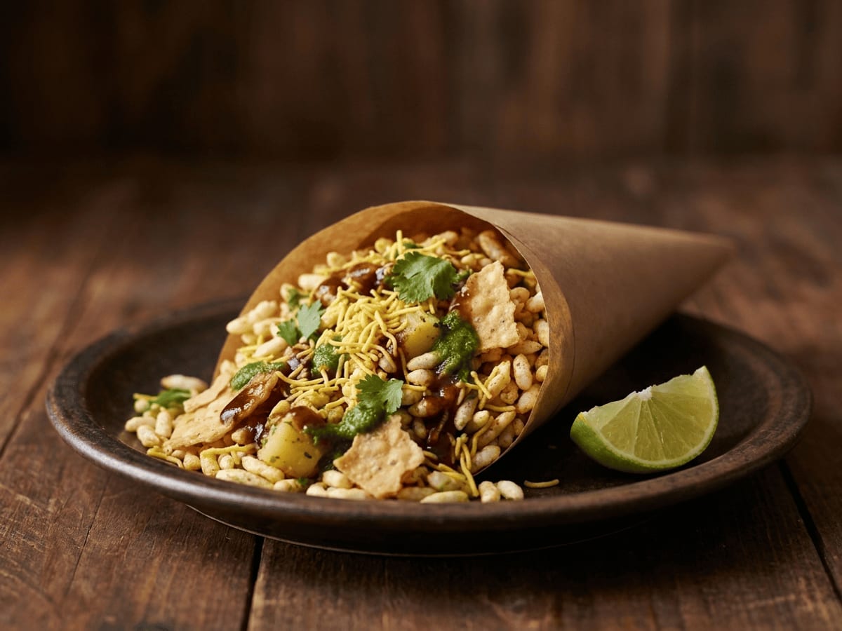 Bhel puri from the CDS live counter