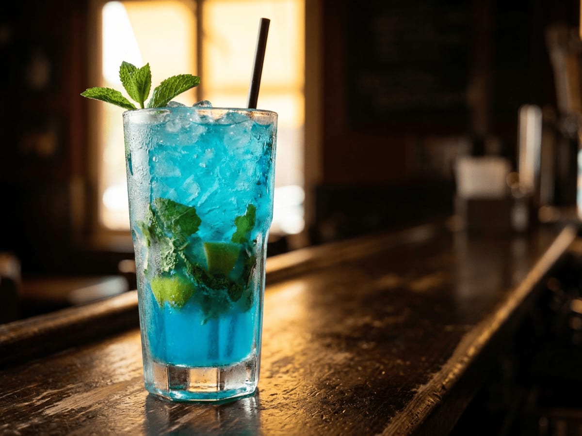Blue lagoon mojito from the CDS live counter