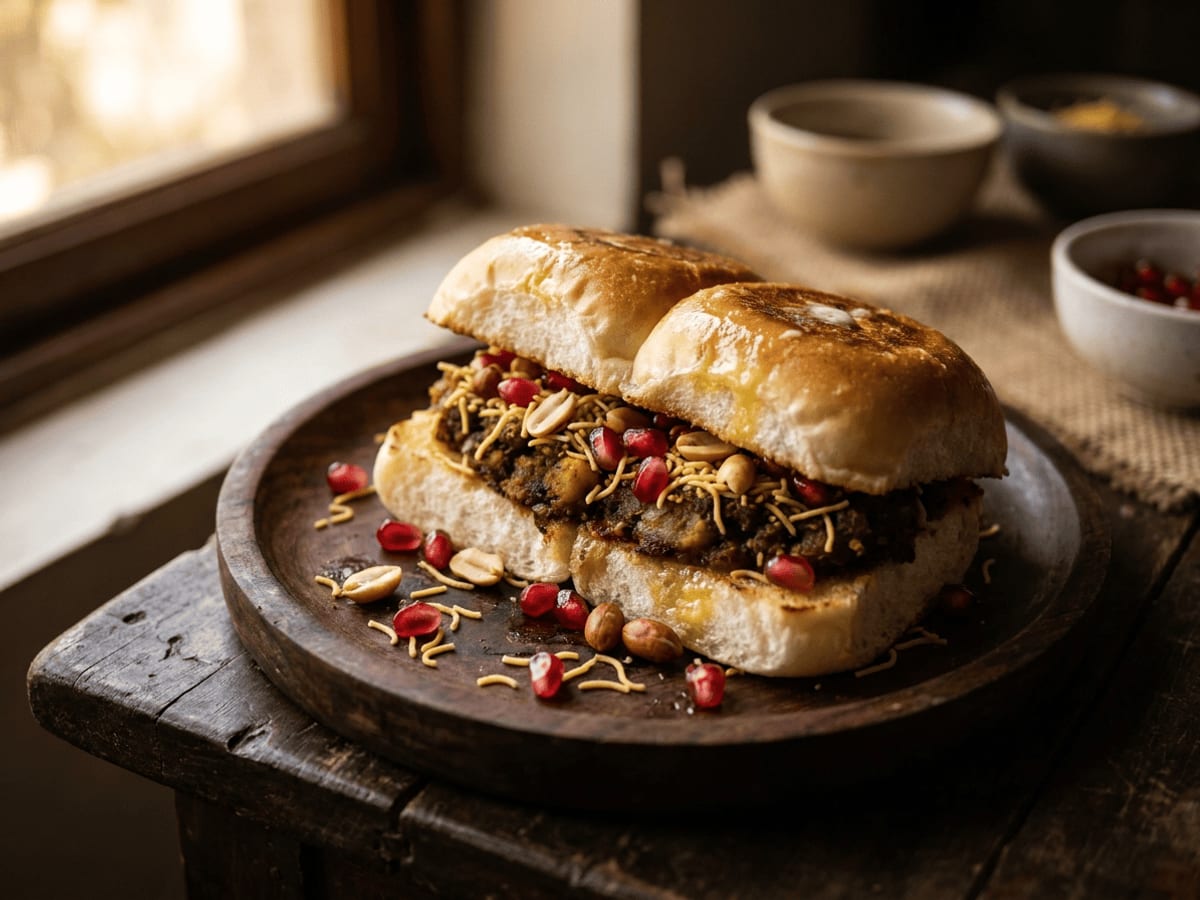 Butter dabeli from the CDS live counter