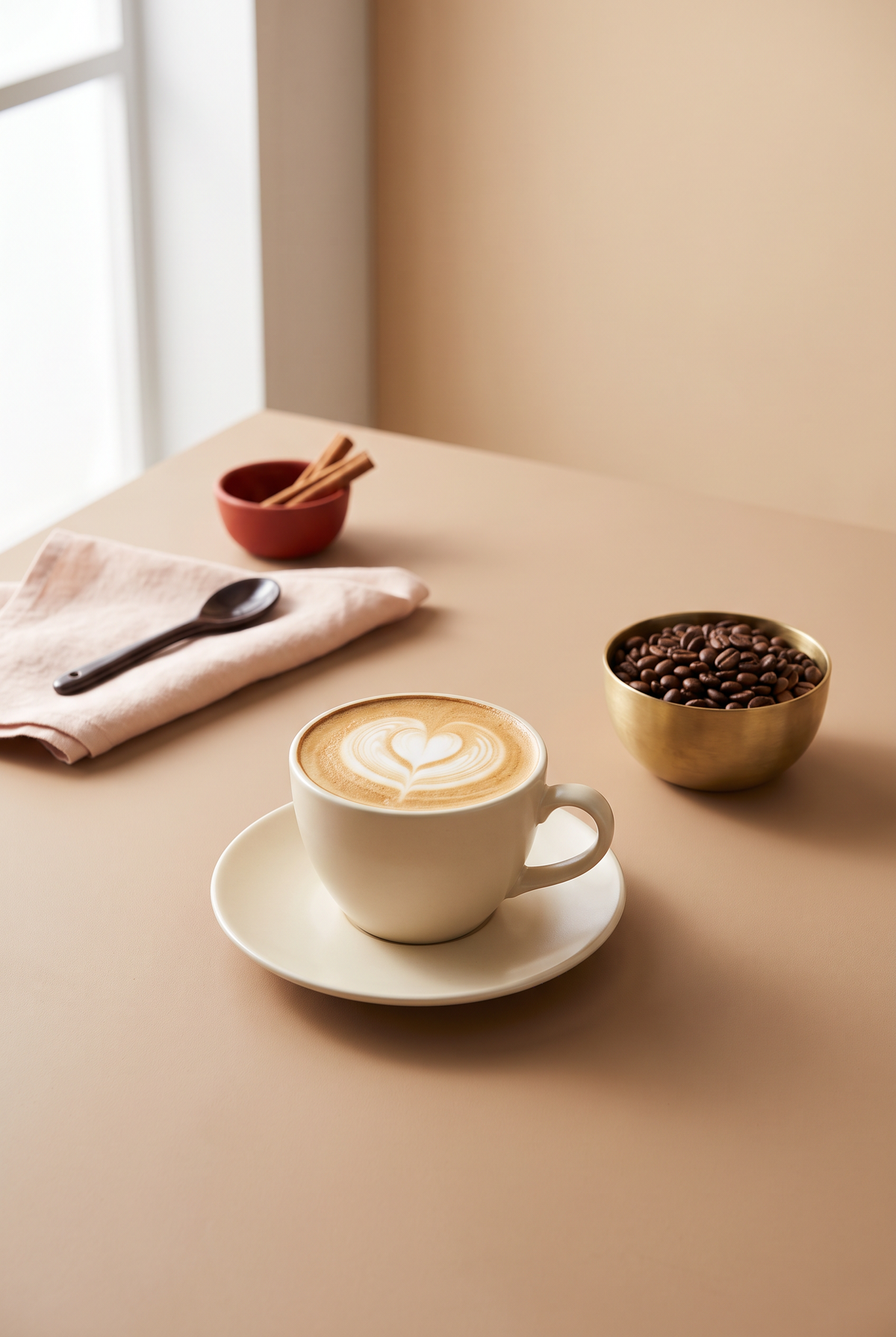 A cappuccino with latte art