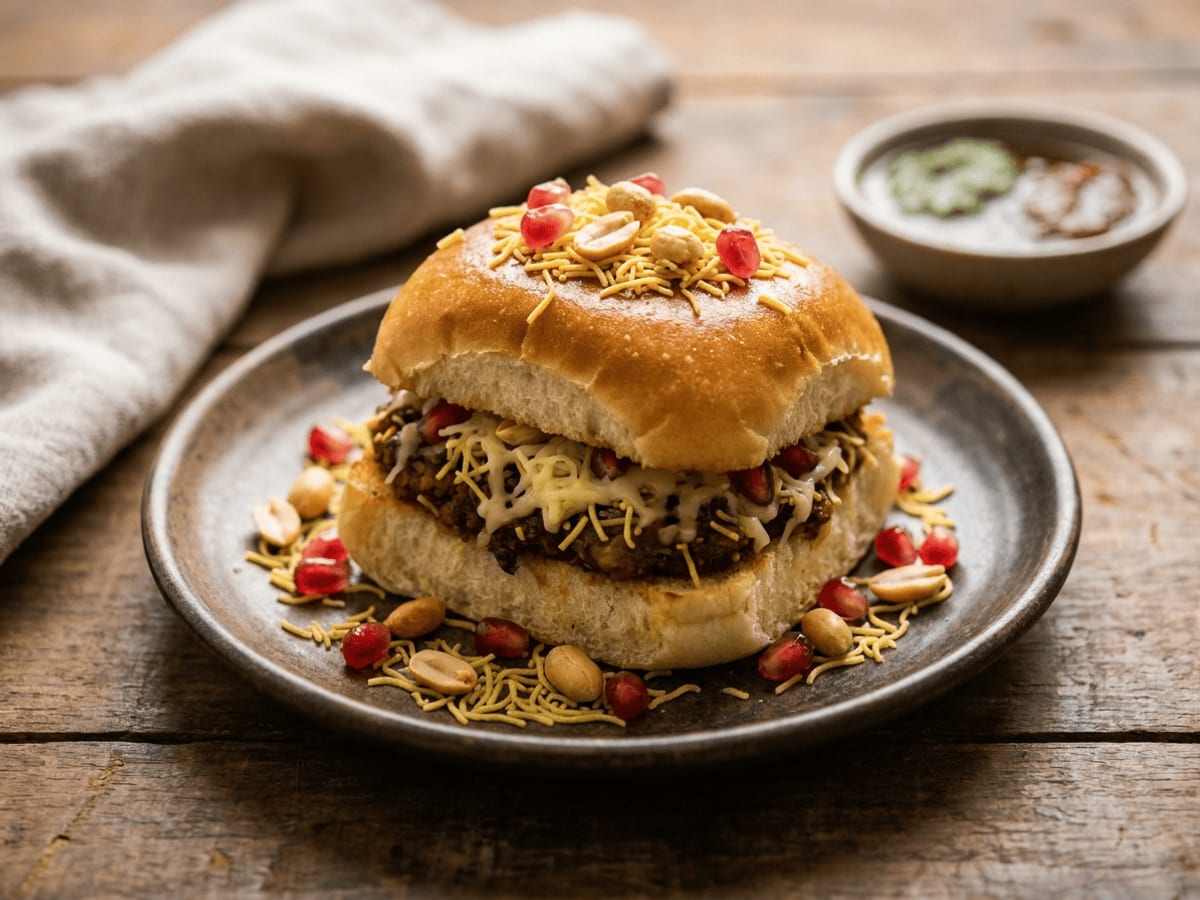 Cheese dabeli from the CDS live counter