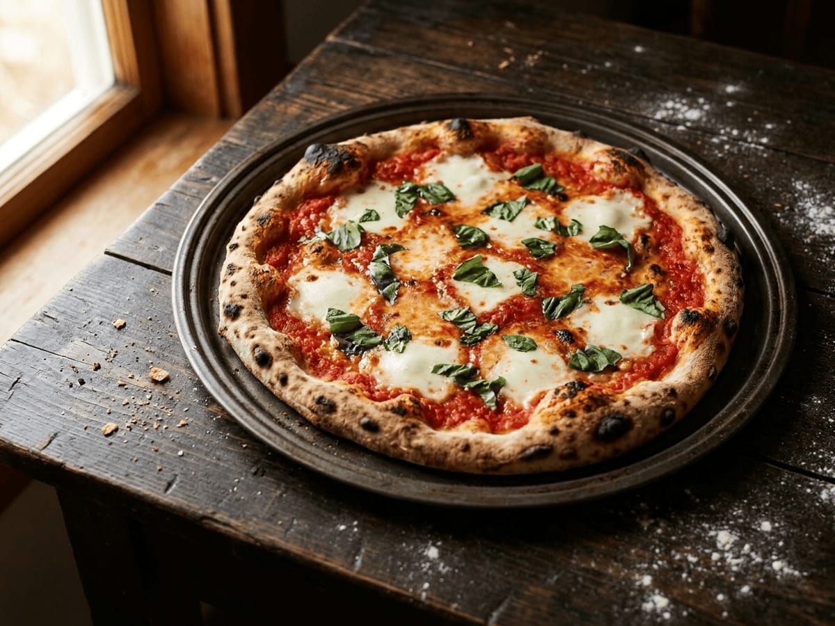 Classic margherita from the CDS live counter