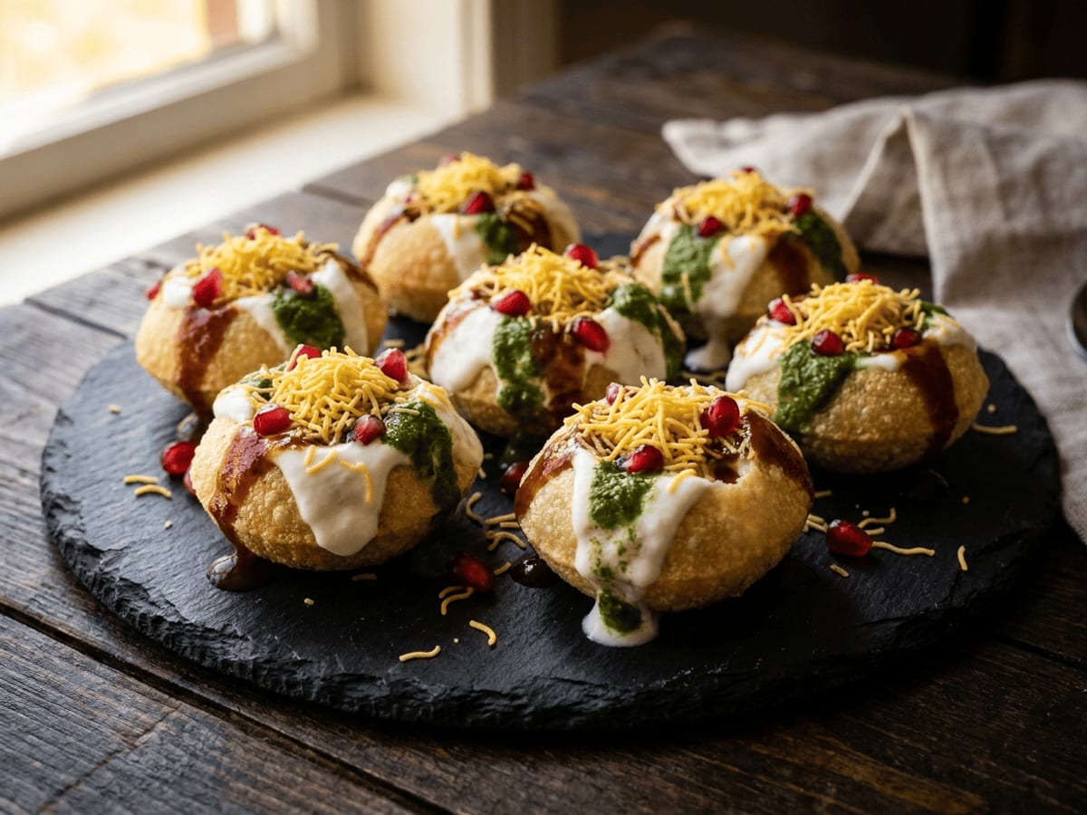 Dahi puri from the CDS live counter