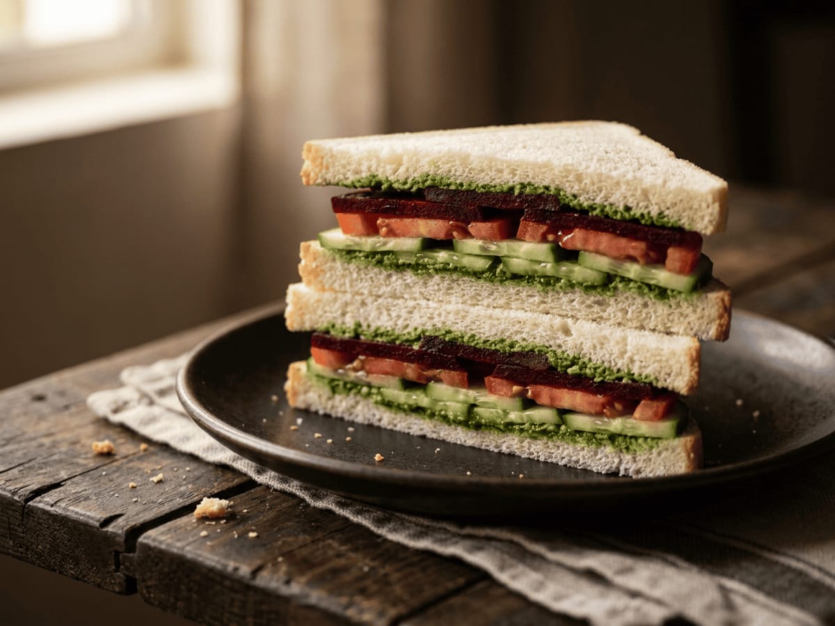 Veg sandwich from the CDS live counter